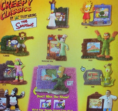 The Simpsons Full Complete Set Sealed 10 Toys Burger King 2002 Creepy Classics