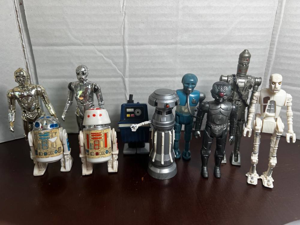 VINTAGE KENNER STAR WARS 1977-83 DROID SET LOT 10 R2 R5 8-D8 IG 3PO 2-1B FX-7 DS