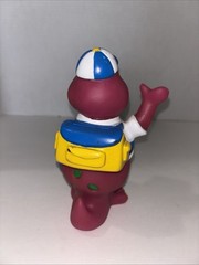 Vtg 1992 Lyons Group 7″ Barney Purple Dinosaur Coin Piggy Bank Back to School