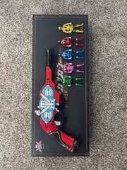 Bandai Sentai Memorial Gokai Gun and Saber Set signed Gokai Pink Power Rangers