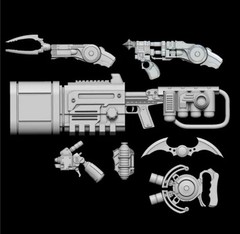 Batman Arkham Weapon Pack Dc Multiverse Marvel Unpainted Custom Action Figure 6”