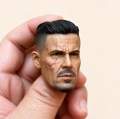 1/6 Scarred Cable Male Head Sculpt For 12″ Hot Toys PHICEN WORLDBOX Figure USA