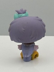 LPS Purple Owl Littlest Pet Shop 924 Bird Bow Pet Toy Hasbro 2007 Yellow Eyes