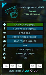 Ark Survival Ascended PVE Helicoprion 100% and 90% Crafting TOP STATS