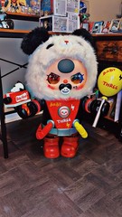 1000% Baby Three Panda Figure w/ Balloon, Plastic Multicolor Character Collect