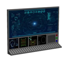 CUSTOM WALL COMPUTER SCREEN for 3.75 IN Figure Sci Fi Acid Rain DIORAMA