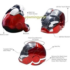 Autoking Iron Man MK5 Helmet Electronic Voice Activated Open&Close Mask 1:1 Prop