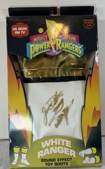 Jason David Frank Signed 1994 Mighty Morphin Power Ranger White Ranger Boots JDF