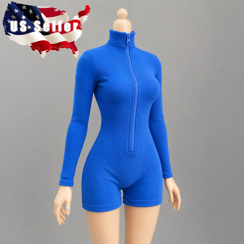 1/6 Blue Bodysuit Jumpsuit Outfit For 12″ PHICEN Hot Toy TBLeague Female Figure