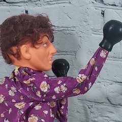 Vintage 1980s Rocky Balboa Hand Puppet Boxing Figure Sylvester Stallone Works