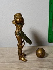 4″ GOLD TROPHY SAMUS + MORPH BALL 3-PK World of Nintendo Phazon Suit Metallic