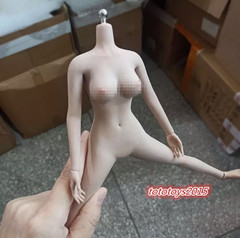 US 1/6 Copper Suntan Medium Breast Flexible Female Makeup Figure Body Model Toy