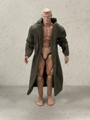 SU-CH-LTC-S-GN: 1/12 Green Wired Trench Coat for 6 inch action figure