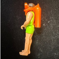 Vintage 1974 Fisher Price Adventure People Scuba Diver Figure with Orange Tank