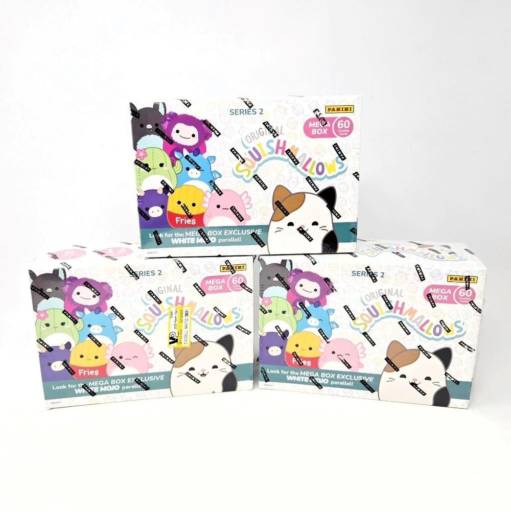 Original SQUISHMALLOWS Mega Box Series 2 Trading Cards – Lot of 3 Sealed Boxes