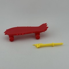 Vintage 1990s Battle Trolls Thrasher Hasbro Accessories Battle Axe Skateboard