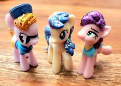 Lot of 3 My Little Pony Friendship is Magic Blind Bag 2″ Figures Glitter Mane