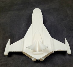 God Phoenix Starfighter Jet White 12 inches Display Prop & Fantasy 3D Printed