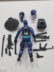 Gi Joe Black Major Snake Eyes Cobra Invasor Trooper Light Blue Belt Silver Sigil