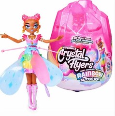 Hatchimals Crystal Flyers Rainbow Glitter Idol Flying Toy with Lights.