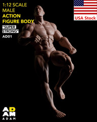 MUFF TOYS ADAM 1/12 Male Super Strong Muscle Flexible Joint Body 6″Action Figure