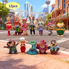 Zootopia Nick Wilde Judy Hopps 12PCS PVC Figure Set Cake Topper Toy