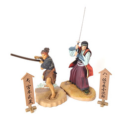 Vintage Miyamoto Musashi vs Sasaki Kojiro Figure Set Samurai Ganryujima