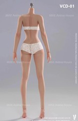 VERYCOOL VCD-02B 1/6 Female Seamless Makeup Silicone Body Med Chest 12”Figure