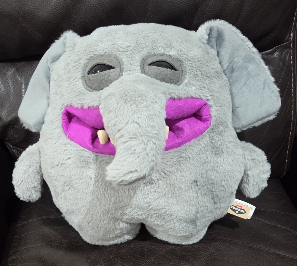 Fuggler Chunky Fuggs 15″ Elephant Monster Squishy Plush Funny Tooth Ugly Cute