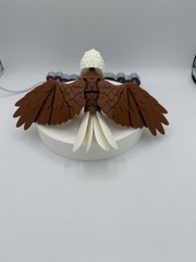 3D Printed Bald Eagle lifelike Animals Articulated Collectable Toy Gift,brown