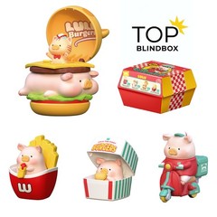 TOP Lulu The Piggy Blind Box – Burger Express Movable Series Figurines Toys