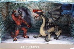 BBI Legends Dragon & Demon Medieval Fantasy Playset 13 PCS Blue Box 2011 NEW