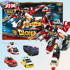 Hello Carbot The Braves MIGHTYCOPS 4-Step Transformer Robot Set Mighty Cops