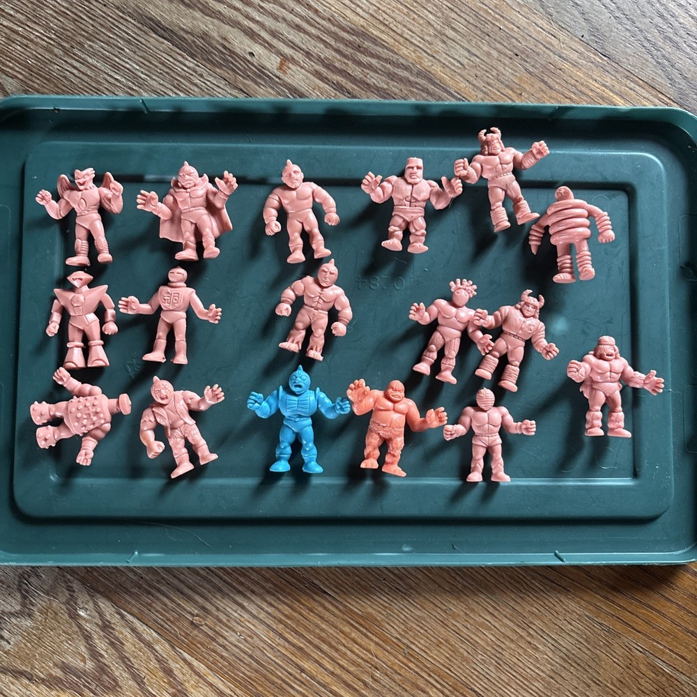 Mattel M.U.S.C.L.E Muscle Men Figures Vintage 1980s Figure Lot of 17 Rare Blue!