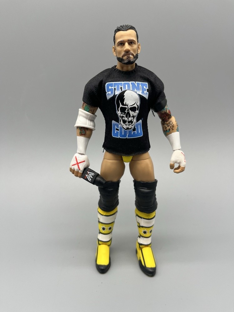 WWE Mattel Elite CM PUNK Defining Moments Ringside Wrestling Figure Pipebomb 6”