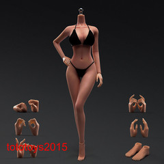 US 1/6 Copper Suntan Medium Breast Flexible Female Makeup Figure Body Model Toy