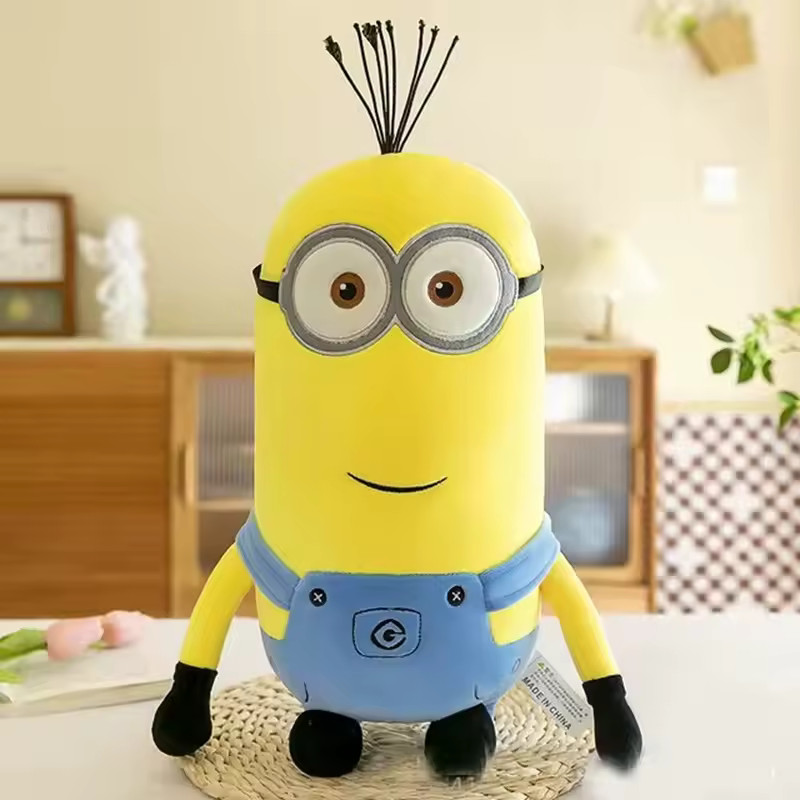 Cute Minions Movie Characters Yellow Plush Toys Bob Stuart In Jeans Soft Dolls