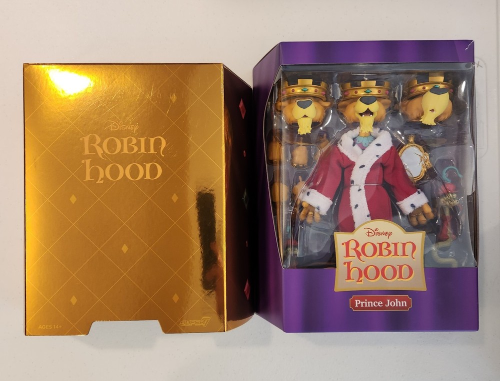 SUPER7 ULTIMATES DISNEY ROBIN HOOD PRINCE JOHN RED ROBE FIGURE SEALED NEW