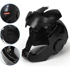 US Iron Man MK5 Black 1:1 Helmet Wearable Voice-control Open&Close Cosplay Boxed