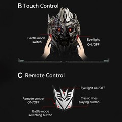Killerbody Transformers Megatron Wearable Helmet,Speaker Base Voice Changer