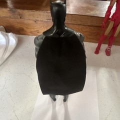 Batman Action Figure Cape Plastic Fabric Gray Black Yellow Comic Book Heroes