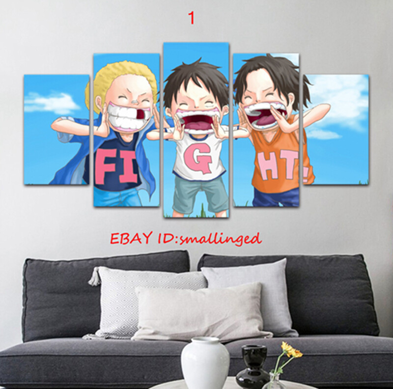 One Piece poster hang picture living room setting mural Decorate Luffy Ace Zoro