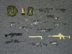 1:18 BBI Elite Force U.S Army Combat Gear Assault Weapon Accessories Loose Lot