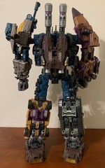 TRANSFORMERS Warbotron-Combaticons-Bruticus Set (5)-WB01 100% complete Used Mint