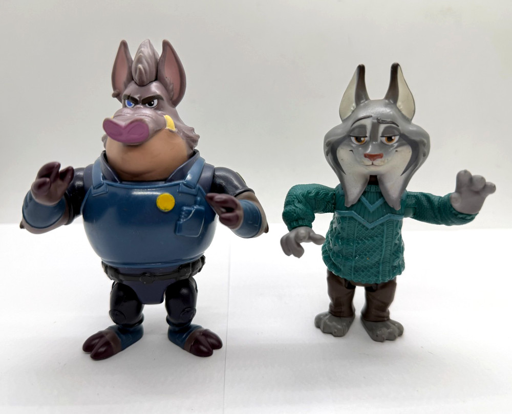 Disney Zootopia 2 Action Figures Lot of 2 – Captain Hoggbottom & Pawbert Lynxley