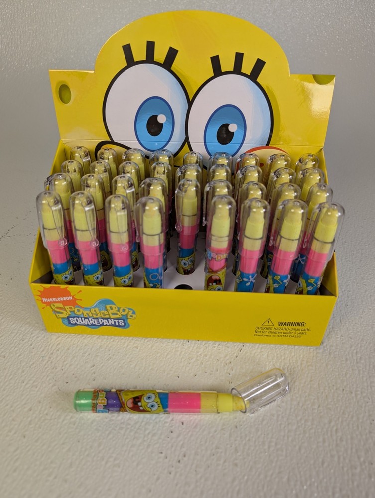 SpongeBob SquarePants Rocket Eraser Full Retail Box 36 Count Nickelodeon