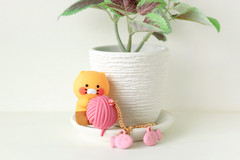 Kakao Friends Choonsik Figure Keyring Keychain Bag Charm Yarn Moon Cloud