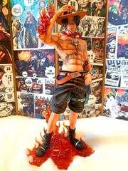 9.44in/24cm Anime One Piece Figure Ace Collectible Statue Model Toys Gifts