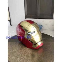 US!! 1:1 Iron Man MK5 Helmet Wearable Voice-control Mask Cosplay Golden AUTOKING