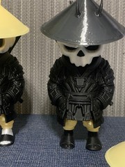 2 Samurai Skeleton figures 5 inch plus extra head and hat – 3D printed